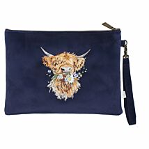 ‘Daisy Coo’ Highland Cow Embroidered Everyday Pouch