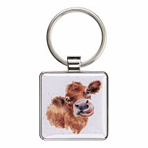‘Mooo’ Cow Metal Keyring