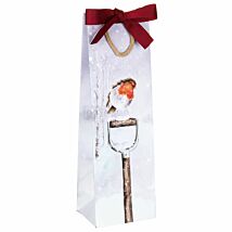 ‘A Little Red Robin’ Bottle Christmas Gift Bag