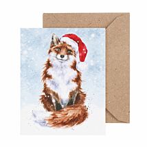 ‘Festive Fox’ 9cm Mini Christmas Card 
