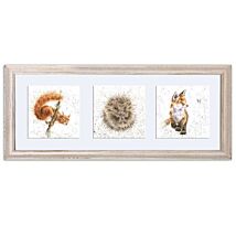 Woodland Trio Triple Print With Cream Frame