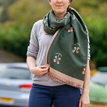 Green Floral Winter Scarf