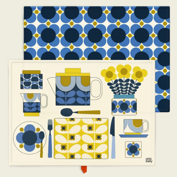 Orla Kiely Atomic Flower Set of 2 Tea Towels Temptation Gifts