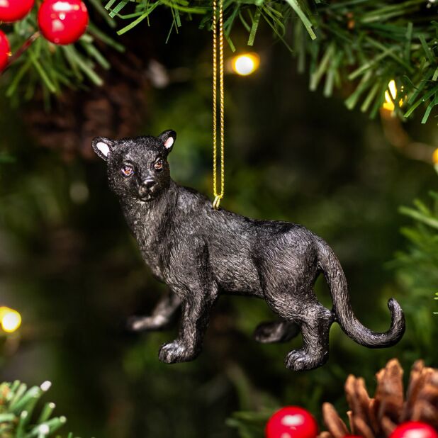 Gisela Graham Jungle Book Bagheera Black Panther Resin Tree Decoration