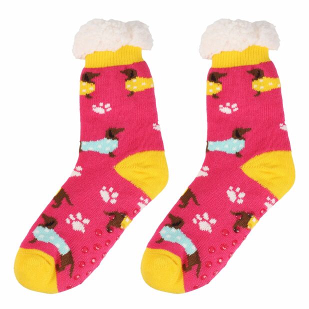 Dachshund slipper socks sale