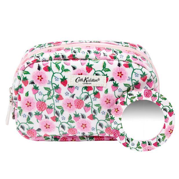 Cath Kidston Strawberry Wash Bag With Compact Mirror