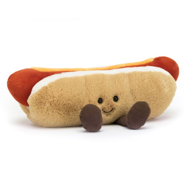 Hot dog plush dog toy outlet