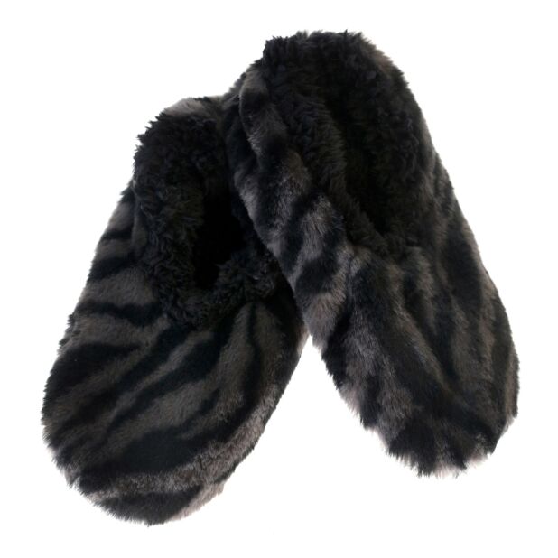 Snoozies Wild Side Zebra Black Women s Slippers Temptation Gifts