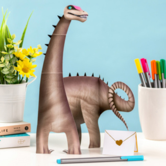 Dippy Diplodocus 3D Greetings Card
