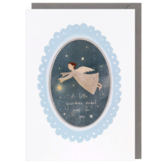 Oval Frame ‘Guardian Angel’ Christmas Card