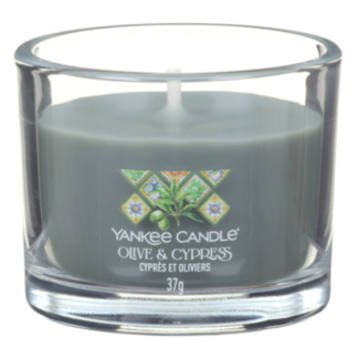 Olive Cypress Single Signature Filled Votive