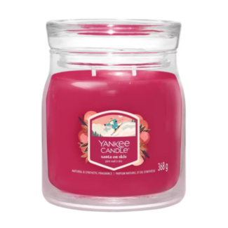 Santa On Skis Signature Medium Jar Candle