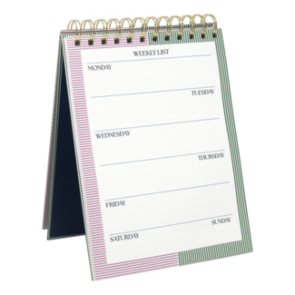 Petite Stripe Weekly Desktop Planner