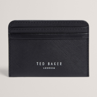SANWELL Black Textured Leather Card Holder