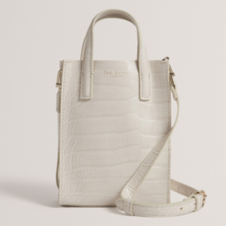 WENISSA Ivory Croc Mini Icon Bag