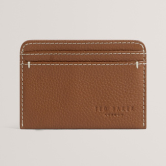 SIYMONS Tan Pebbled Leather Cardholder