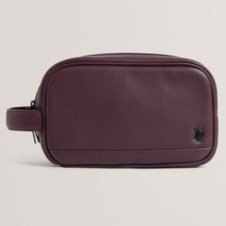 PARKERS Oxblood Pebbled PU Washbag