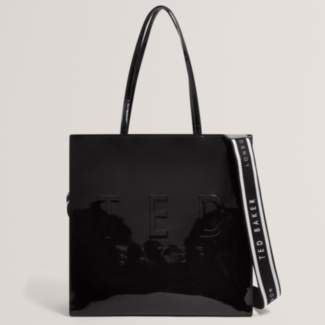 ICONNY Black Webbing Large Icon Bag
