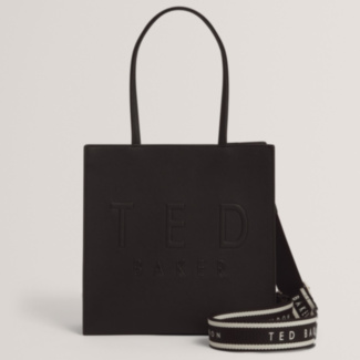 ICONICA Jet Black Webbing Small Icon Bag