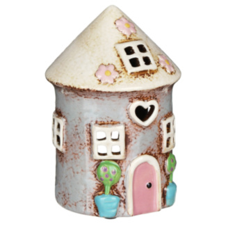 Round Garden House Tealight Holder