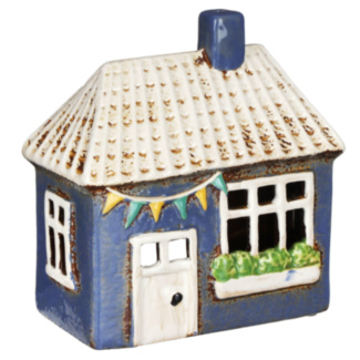 Blue Garden House Tealight Holder