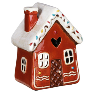 Gingerbread Swirls House Tealight Holder