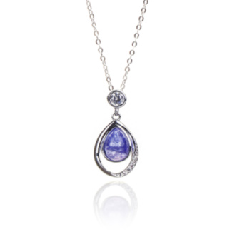 Silver Plated Candy Purple Twisted Necklace
