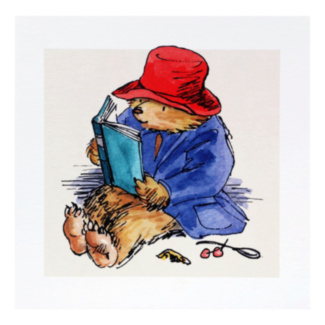 Paddington Bear Reading Greeting Card