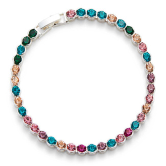 Glam Rox Silver Plated Tennis Bracelet