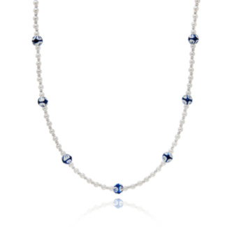 Ceramic Aztec Silver Plated Necklace