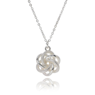 Love Knot Stylish Silver Plated Necklace