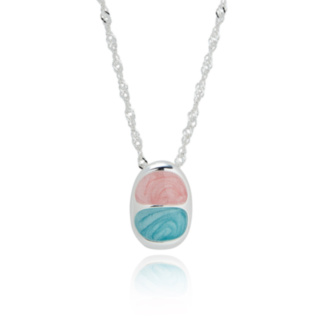 Iced Gem Duo Silver Plated Necklace