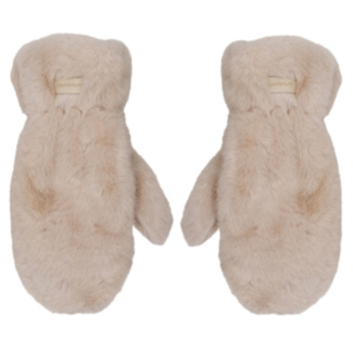 Cream Faux Fur Women’s Mittens