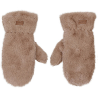 Taupe Faux Fur Women’s Mittens