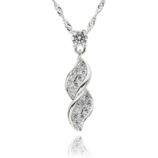 Twisted Bliss Elegance Silver Plated Necklace
