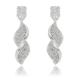 Twisted Bliss Elegance Silver Plated Earrings