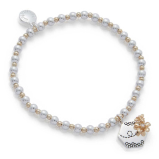 Honey Bee Honey Comb Two Tone Bracelet