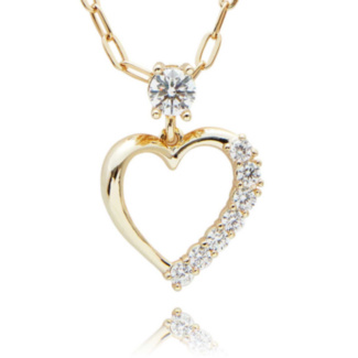 Te Amo Pretty Heart Gold Plated Necklace