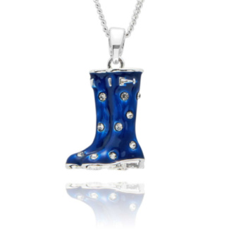 Secret Garden Wellies Silver Plated Necklace
