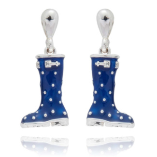 Secret Garden Wellies Silver Plated Earrings