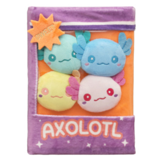 Paper Jamz Mini Fluffs Purple Axolotl Sweets Plush Notebook