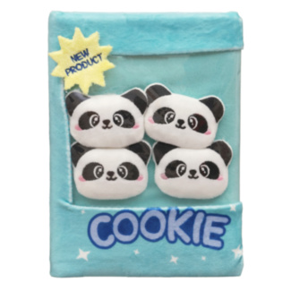 Paper Jamz Mini Fluffs Teal Panda Cookies Plush Notebook