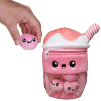 Mochi Pop Boba Tea With Mini Bubbles In Pouch Pink