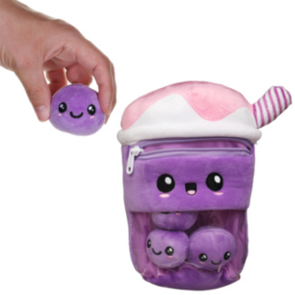 Mochi Pop Boba Tea With Mini Bubbles In Pouch Purple