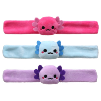 Plush Axolotl Slap Band Bracelet