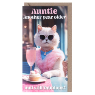 Ark Life Auntie Cat Another Year Fabulous Birthday Card