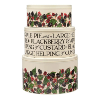Fruits Blackberry Set Of Three Round Cake Tins