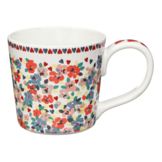 Painted Pansies Cream Dolly Mug