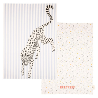 Cheetah Set of Two Tea Towels