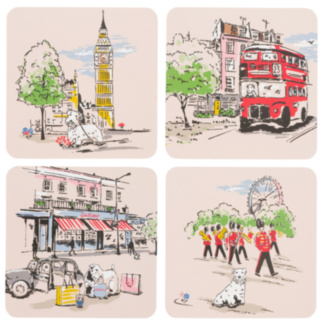 Billie Goes To Town London Set of 4 Coasters